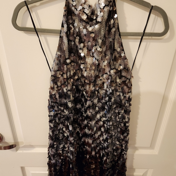 NEW! Zara Sequin Halter Dress Small - Picture 3 of 6